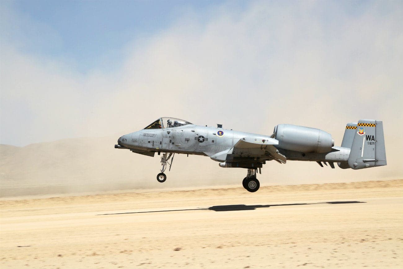 A-10 Aircraft sandy landing