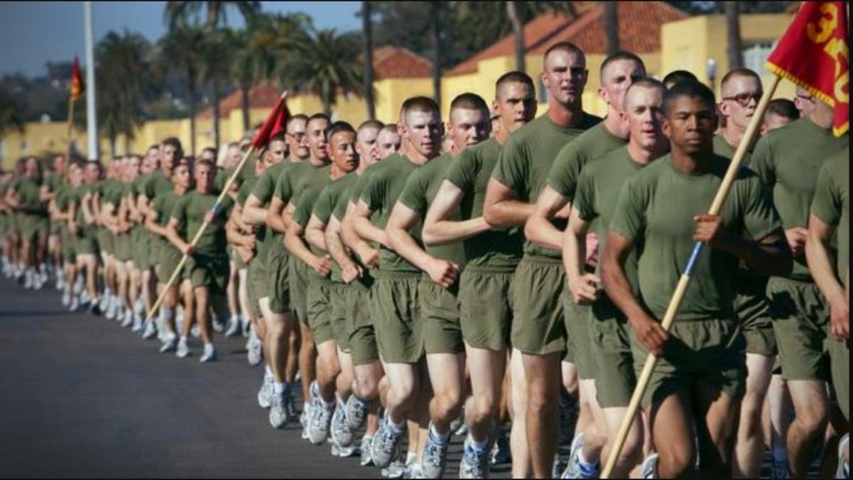 US military recruits in training