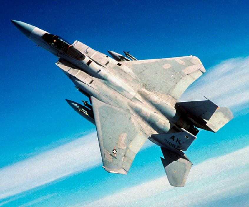 F-15 Eagle fighter jet in flight
