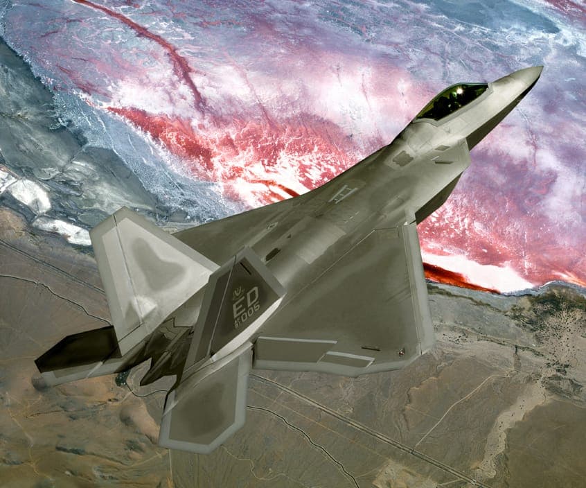 F-22 Raptor stealth fighter in flight