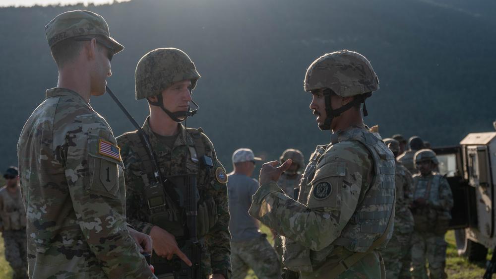 NATO Defender exercise with Army National Guard troops conducting multinational operations