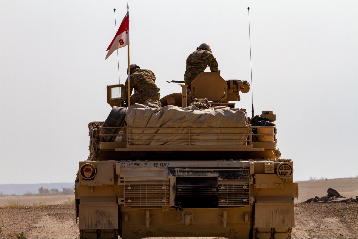 M1 Abrams main battle tank front profile