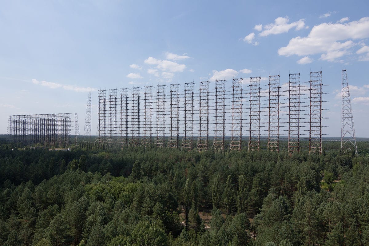 Duga Radar above the trees