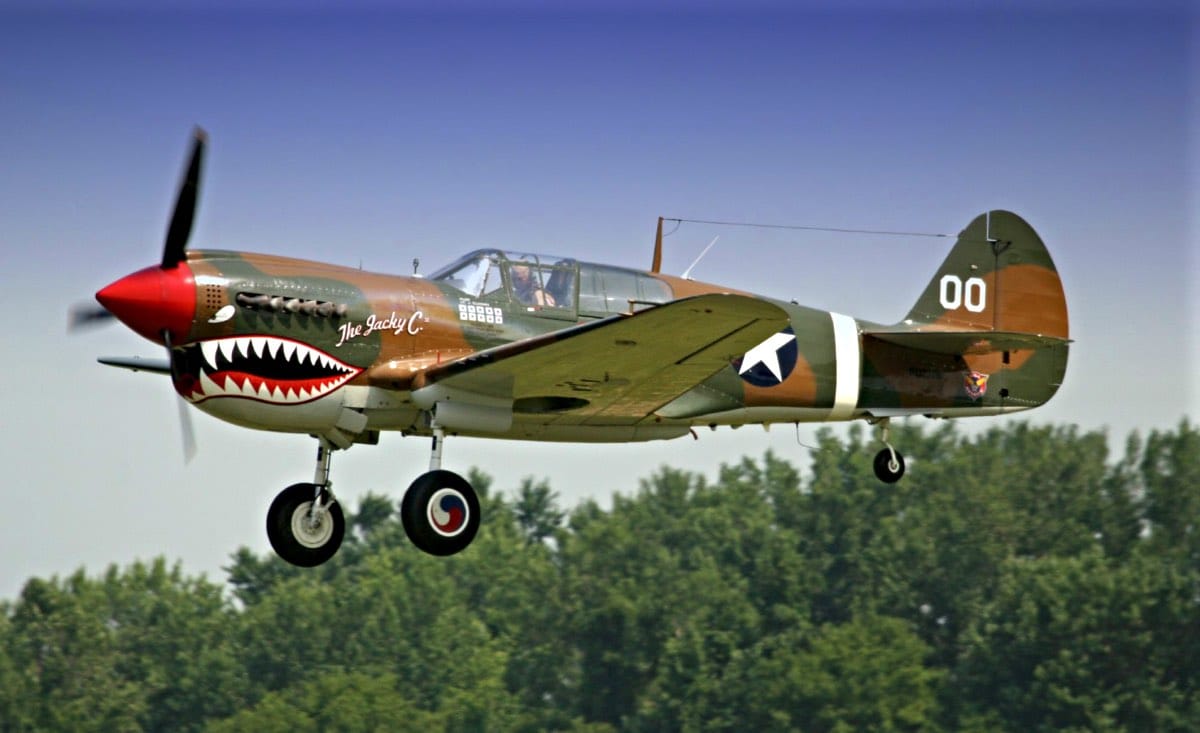 P-40 Warhawk in flight