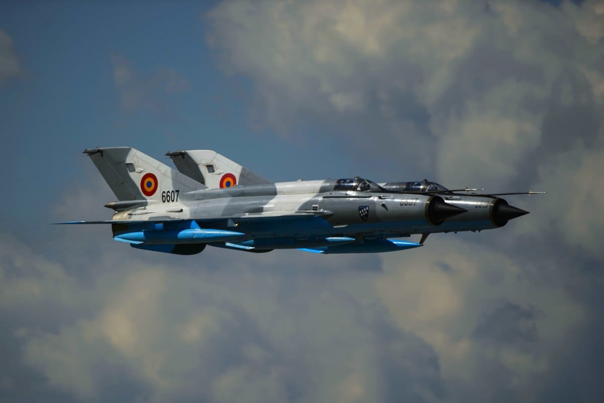 Two MiG-21 in Romanian Air Show