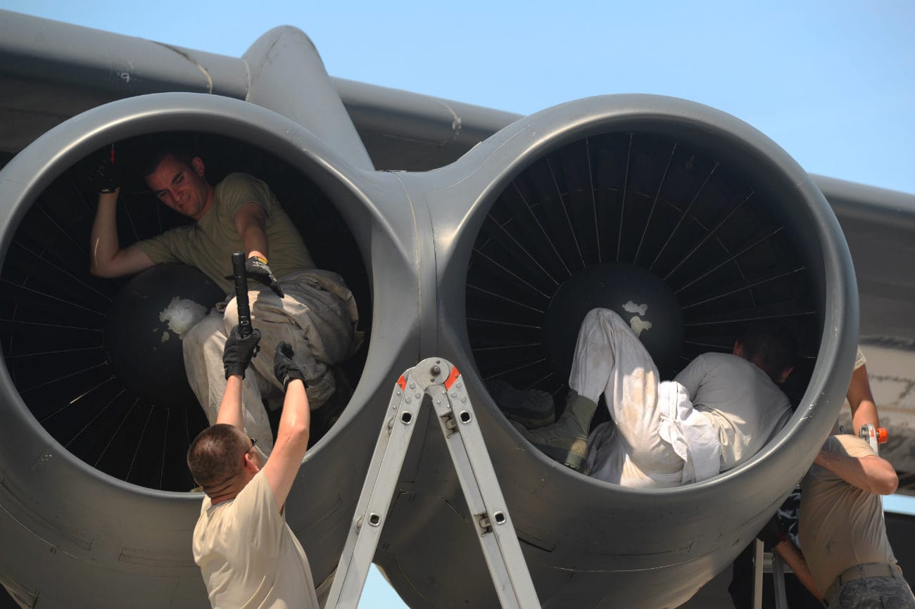 B-52 Aircraft Engine check