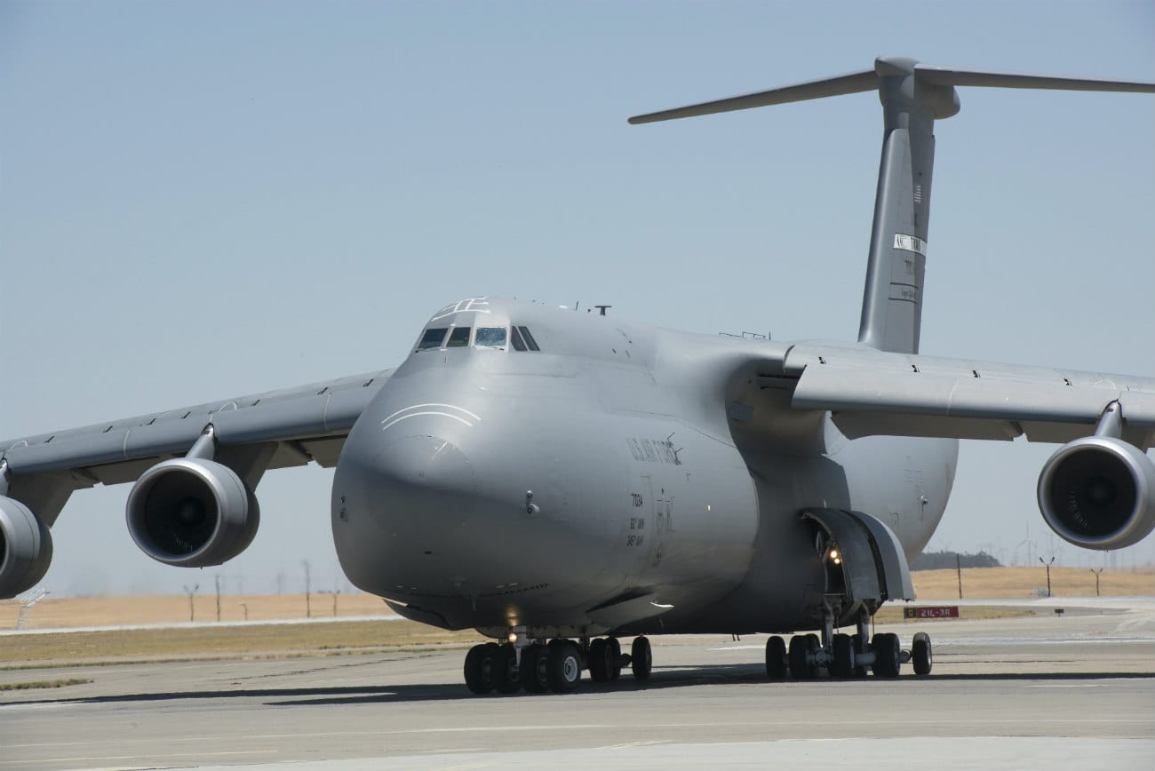 C-5 Galaxy Images Prepares for takeoff