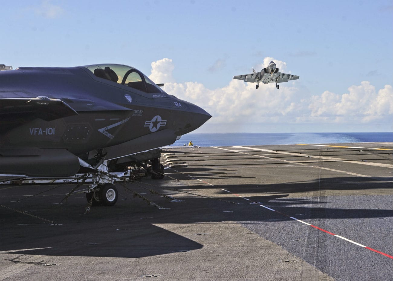 F-35s On Carrier landing