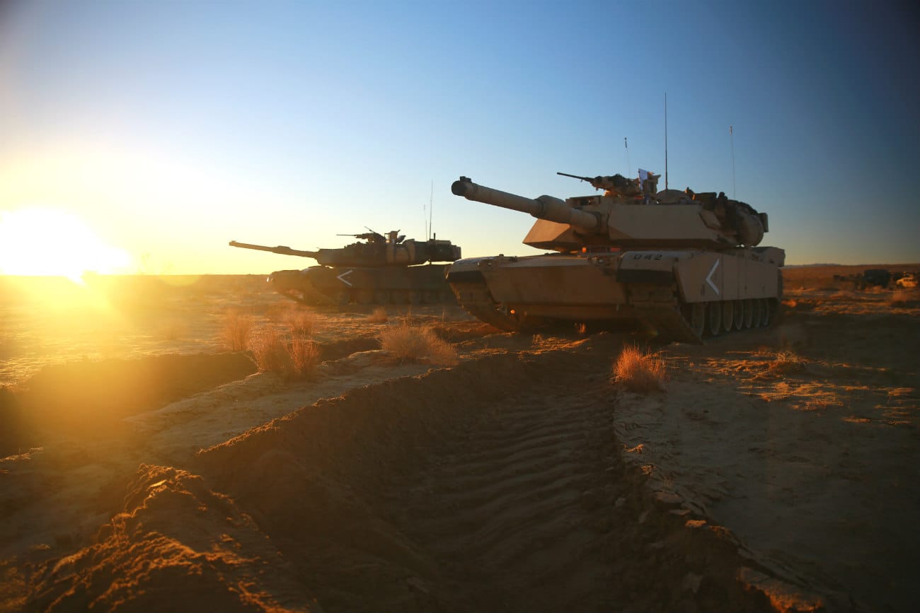M1 Abrams Tank Images sunset