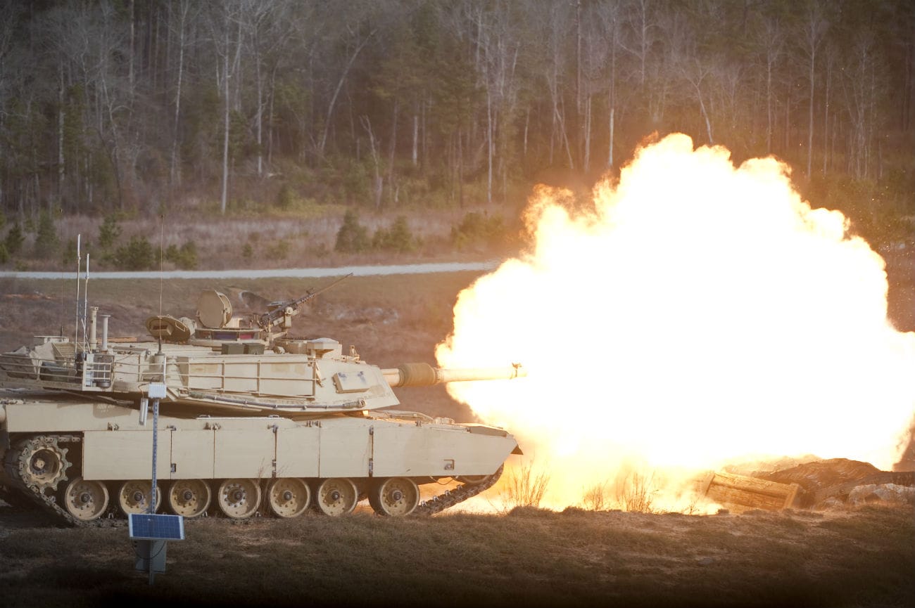 M1 Abrams tank firing