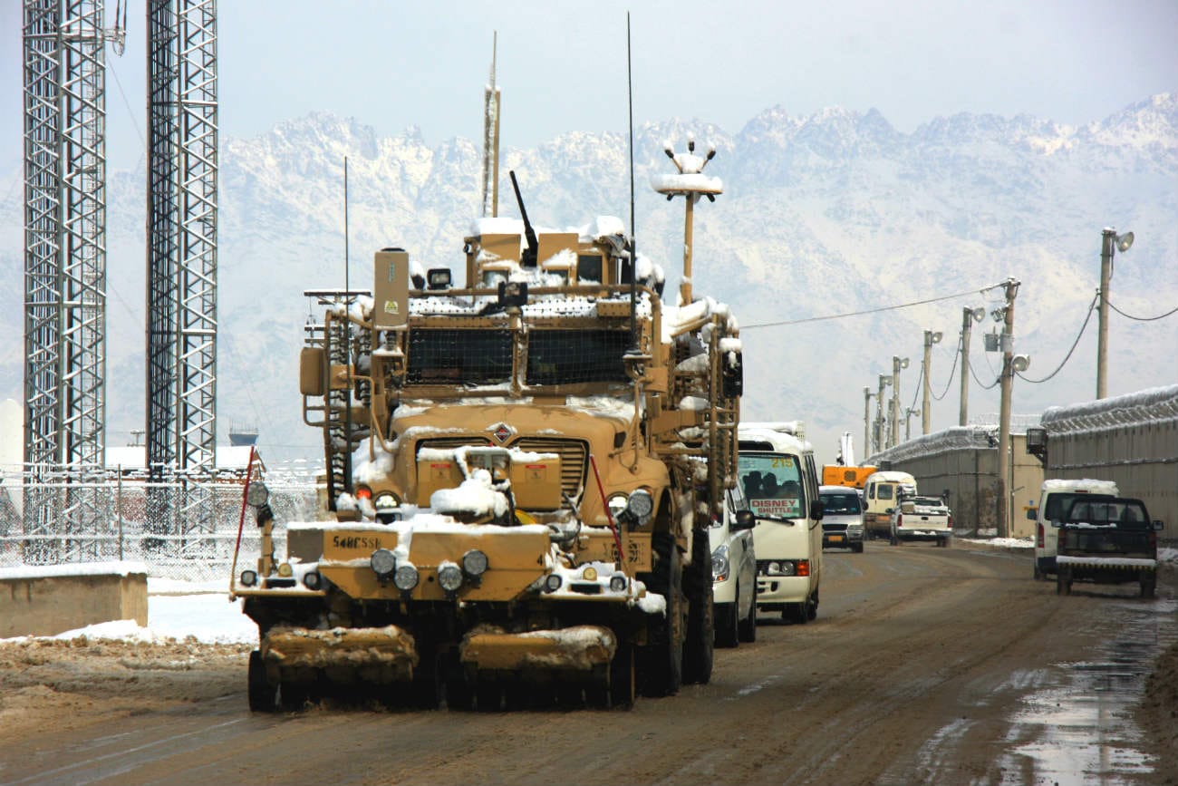 MRAP Vehicle Snowy