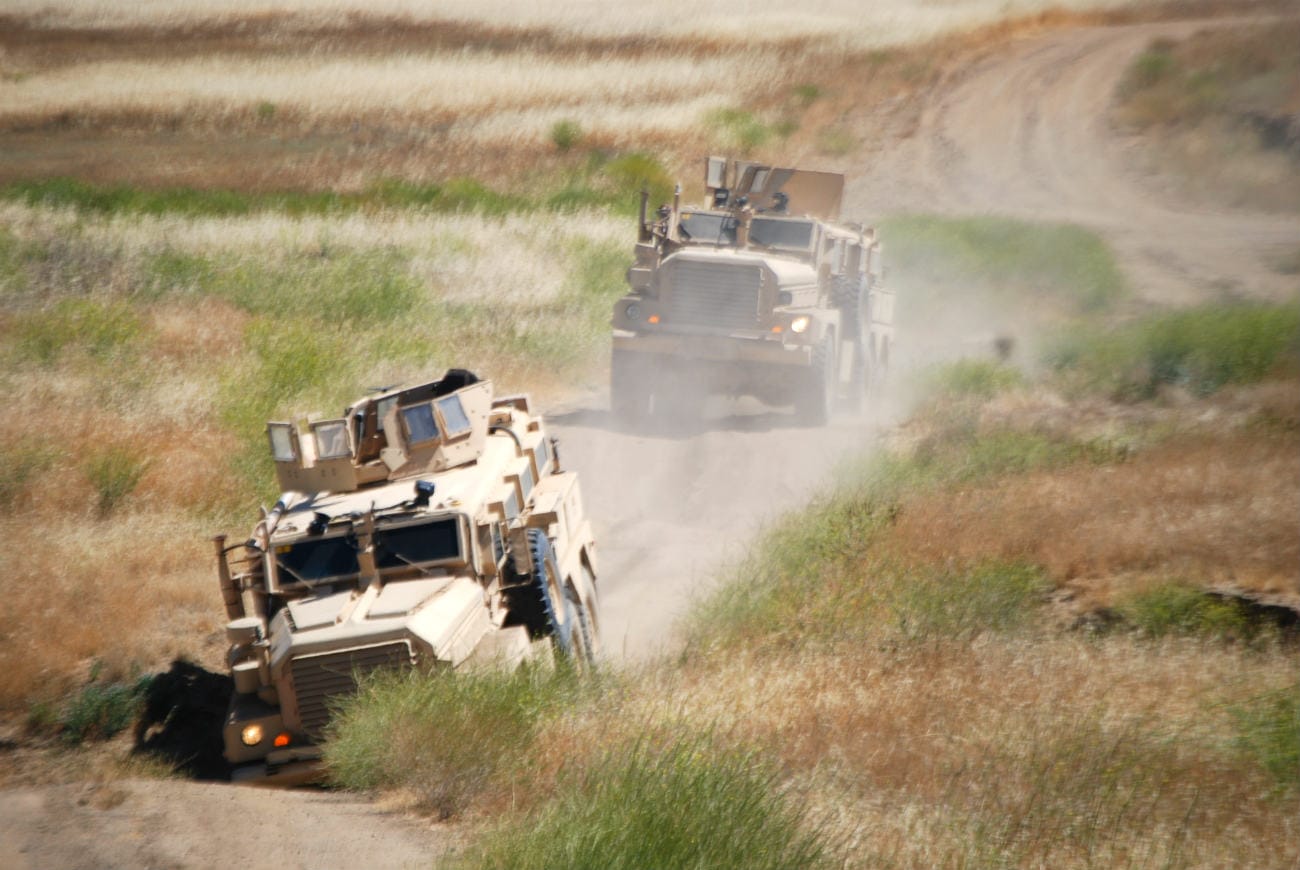 MRAP Vehicle trail