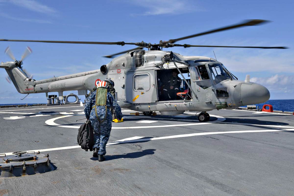 Westland WG-13 Lynx on aircraft carrier