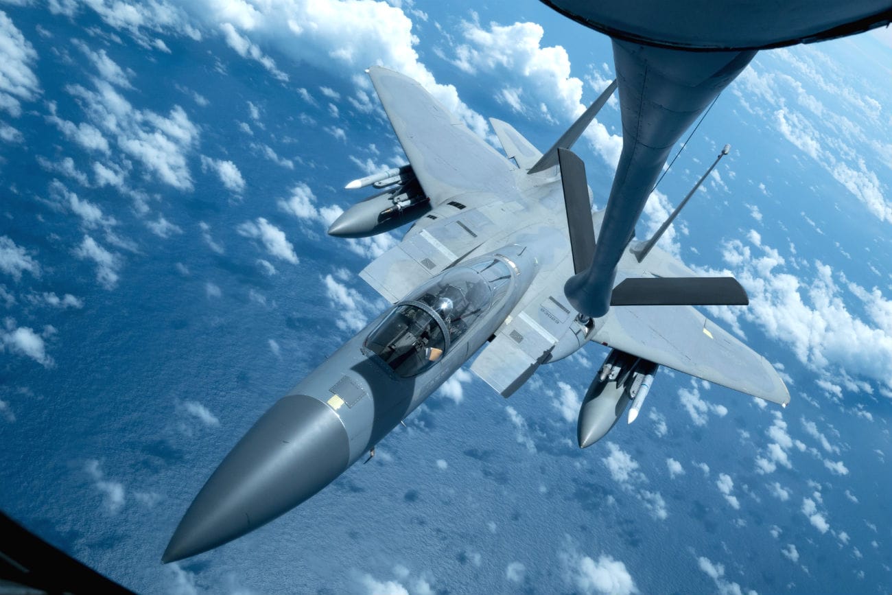 F-15 Eagle Images refuels in air