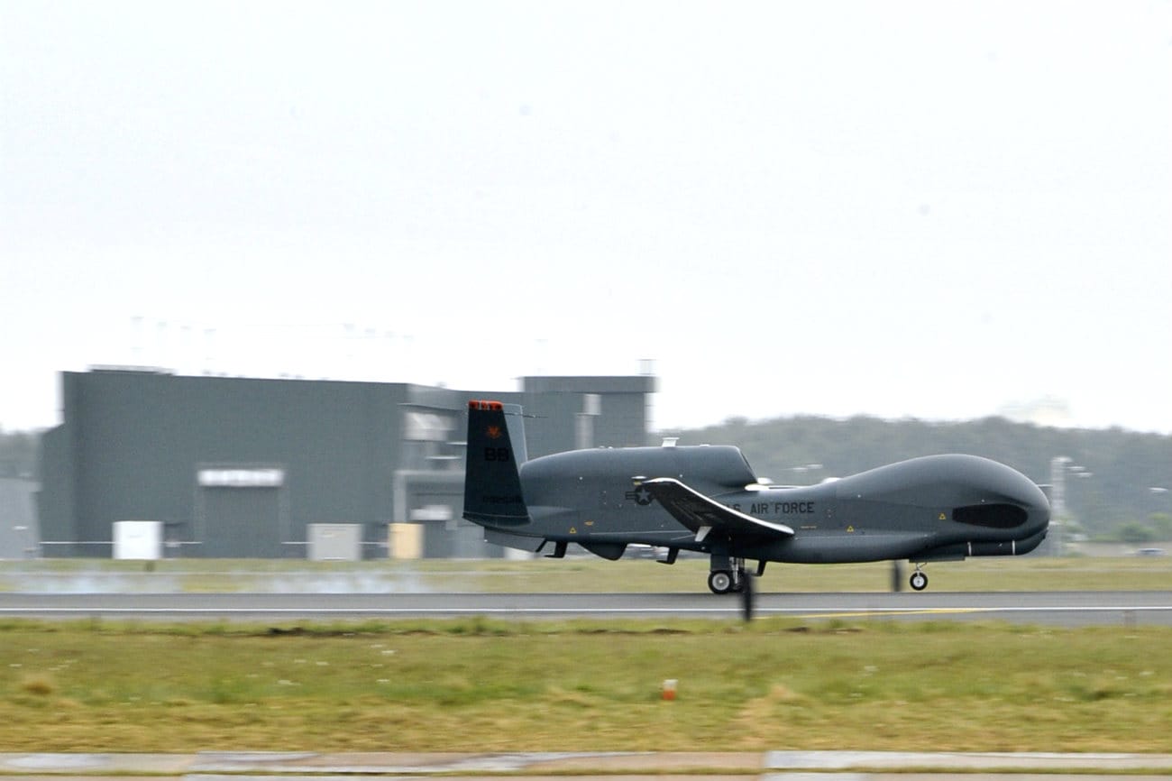 RQ-4 Global Hawk Lands