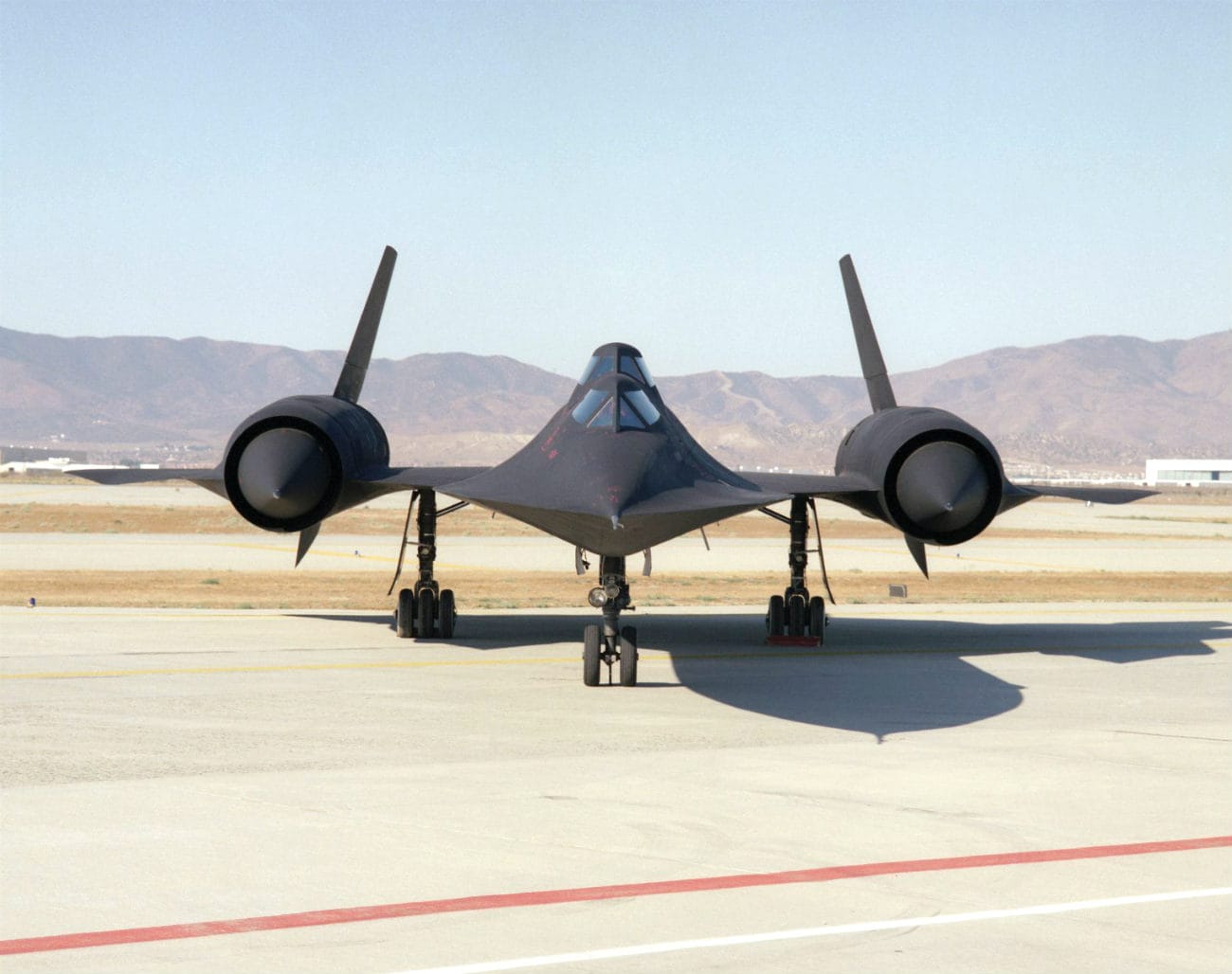 SR-71 Blackbird parked