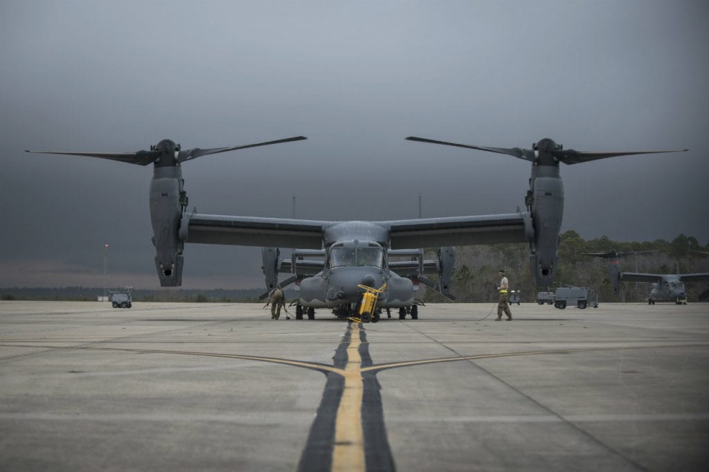 V-22 Osprey Parked V-22 Osprey Specifications