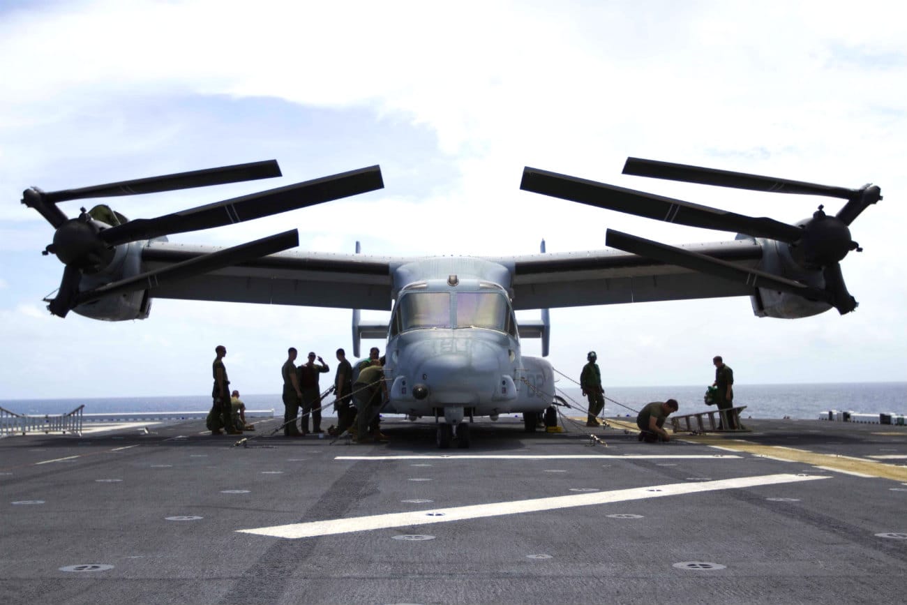 V-22 Osprey folded up