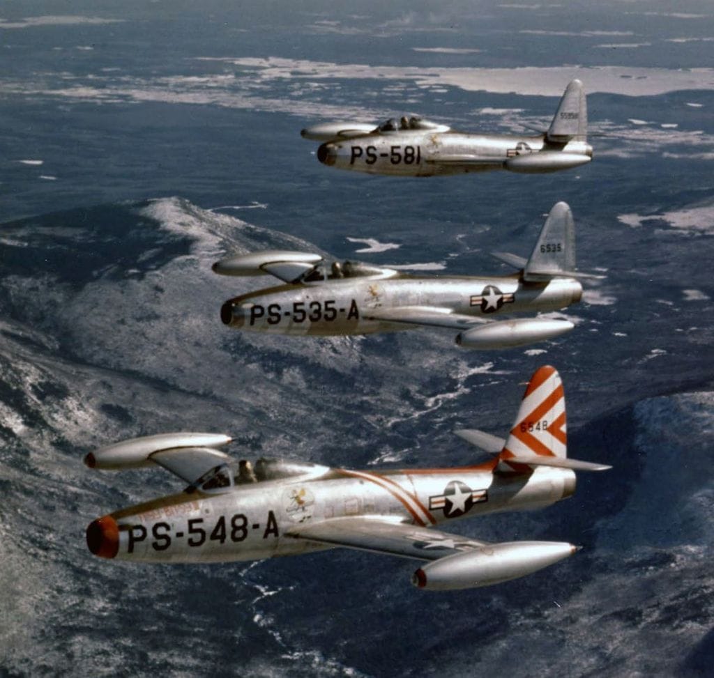 F-84 Thunderjets Over Korea During the Korean War