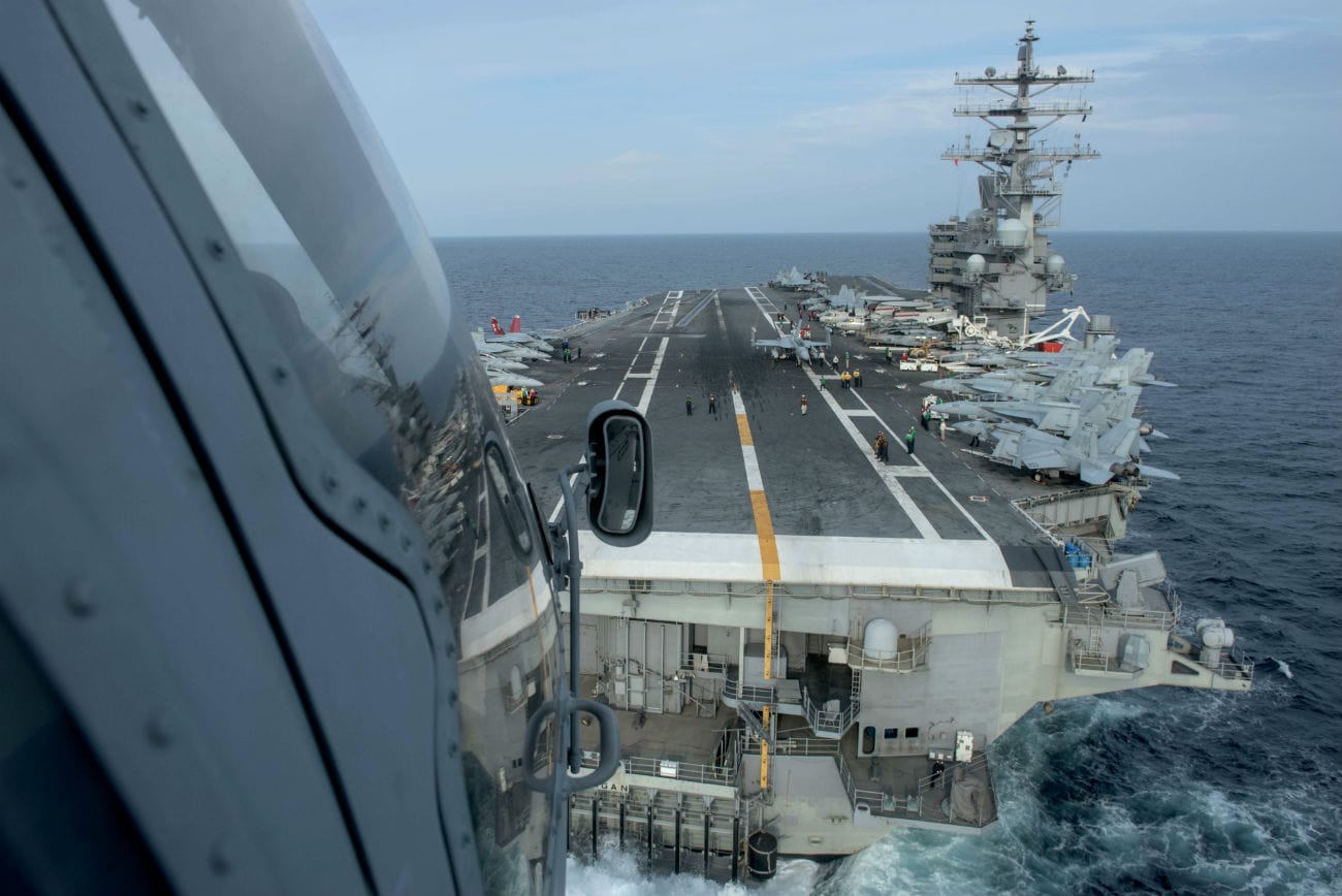 Helicopter landing on carrier US Aircraft Carrier images