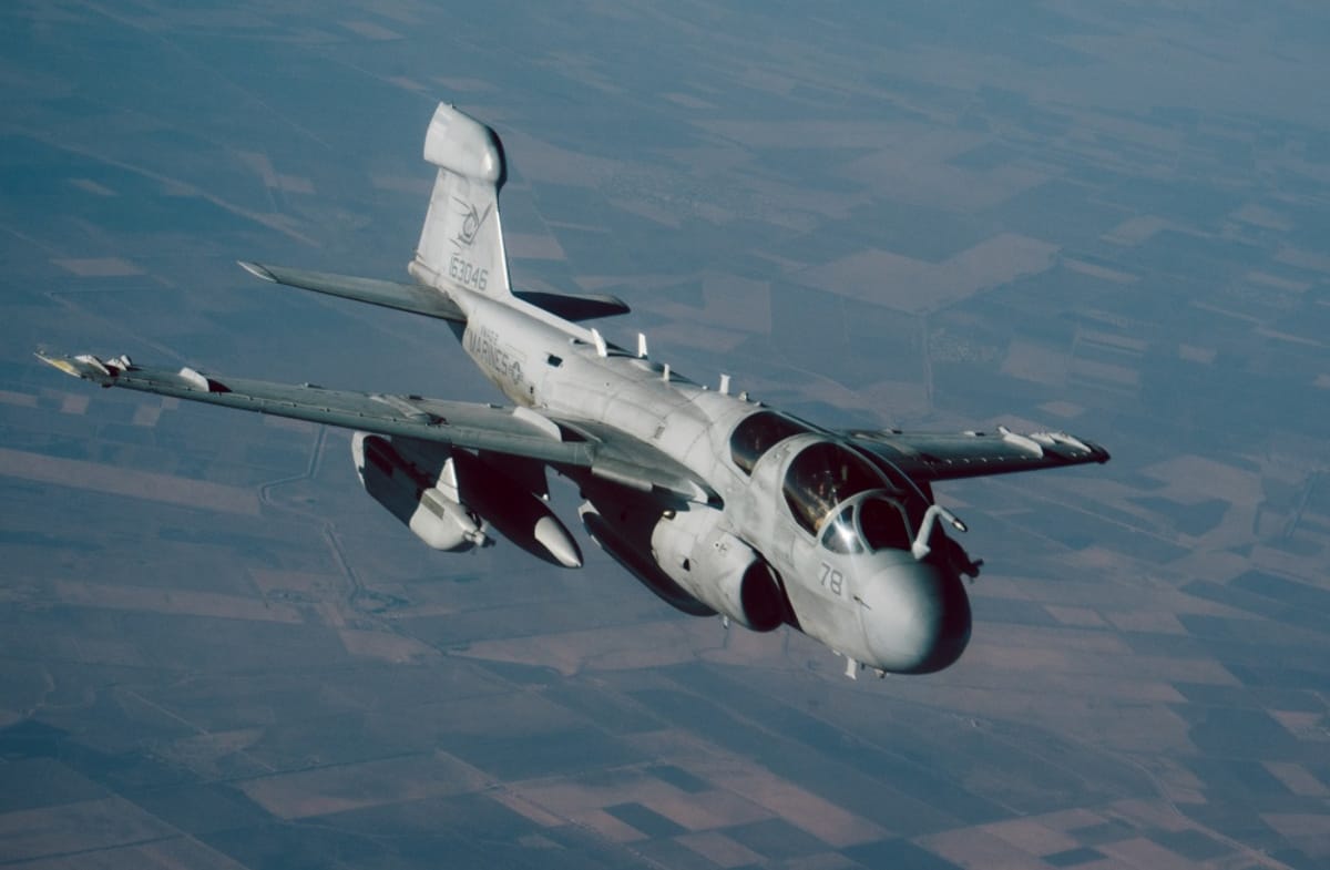 A USMC Prowler During Refueling