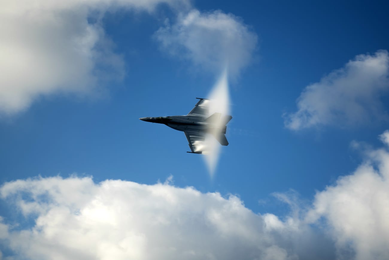 F/A-18E Super Hornet breaking the sound barrier