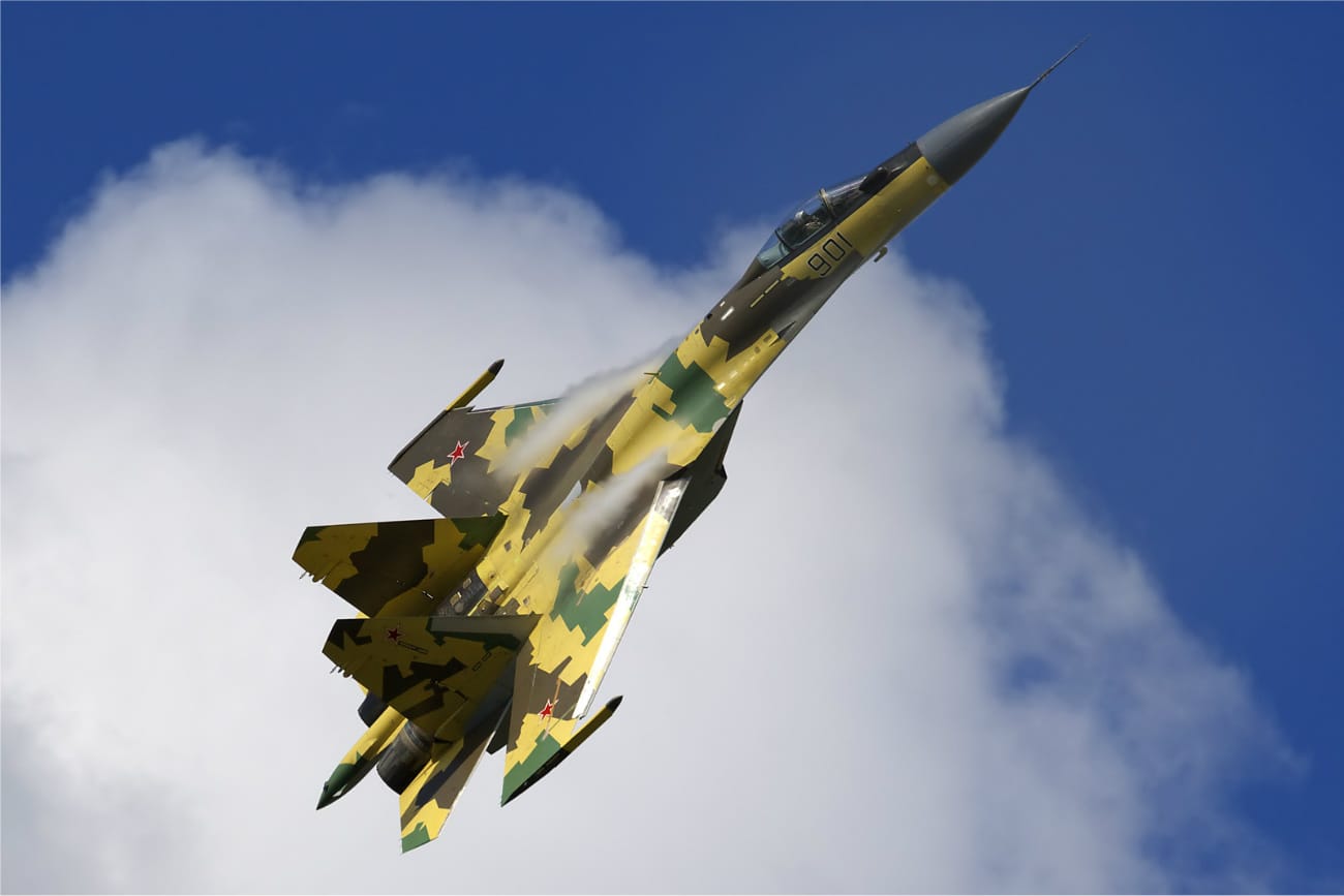 Sukhoi Su-35 performing at an air show