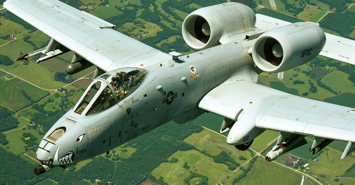A-10 Warthog showing its weapons loadout