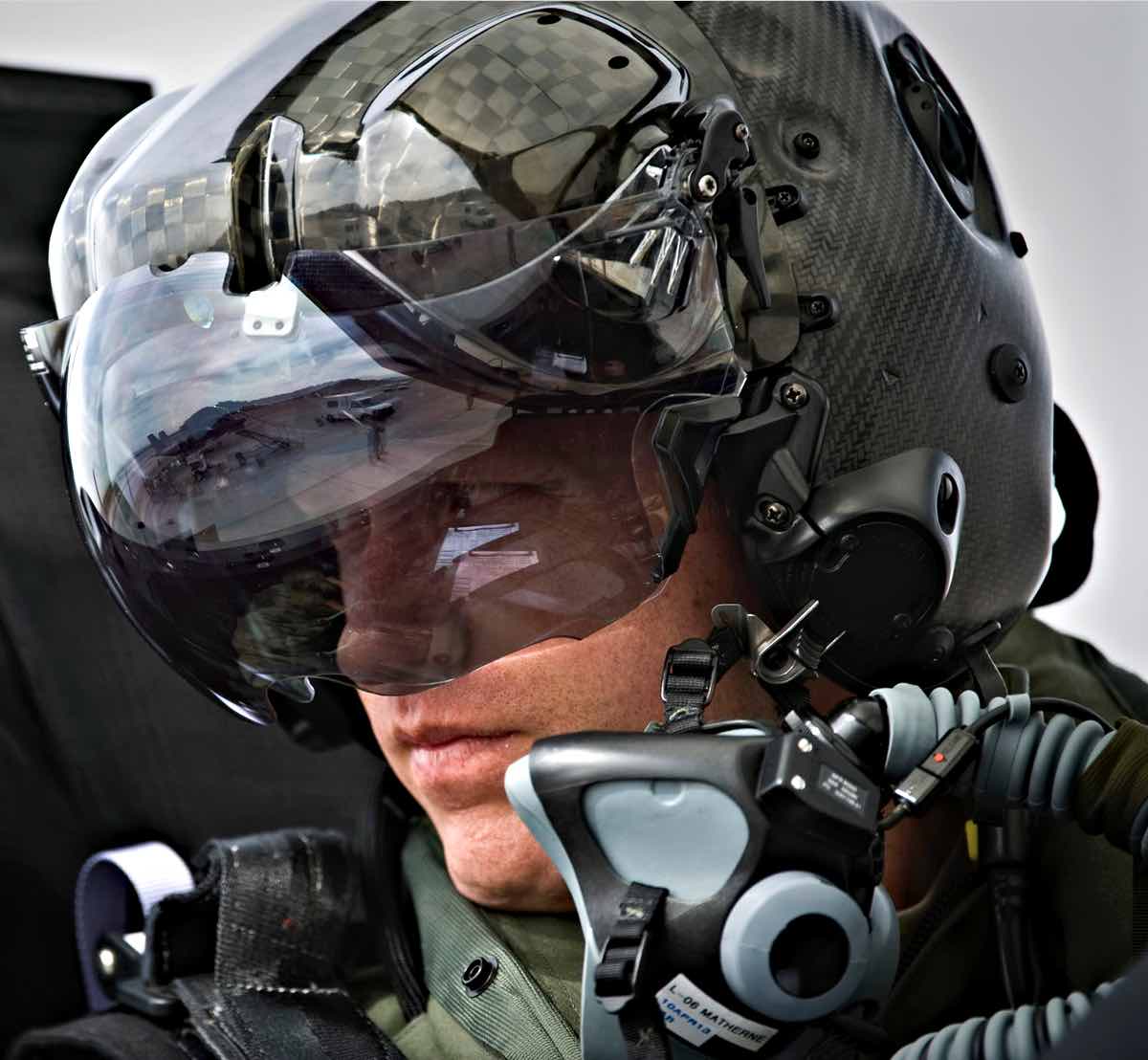 F-35 helmet close up