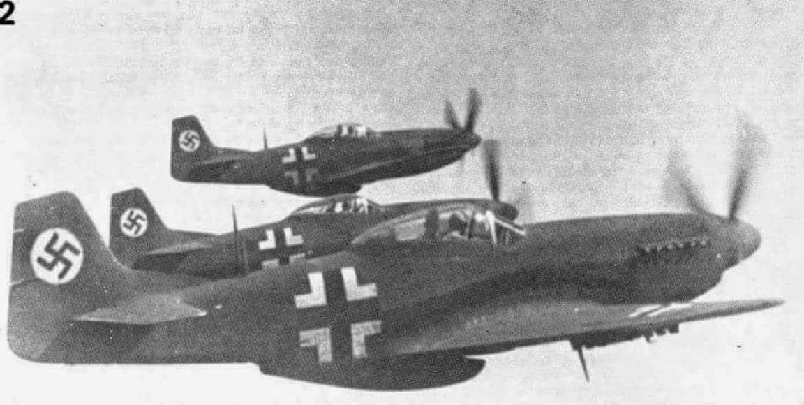 Captured P-51 Mustangs in Luftwaffe Livery