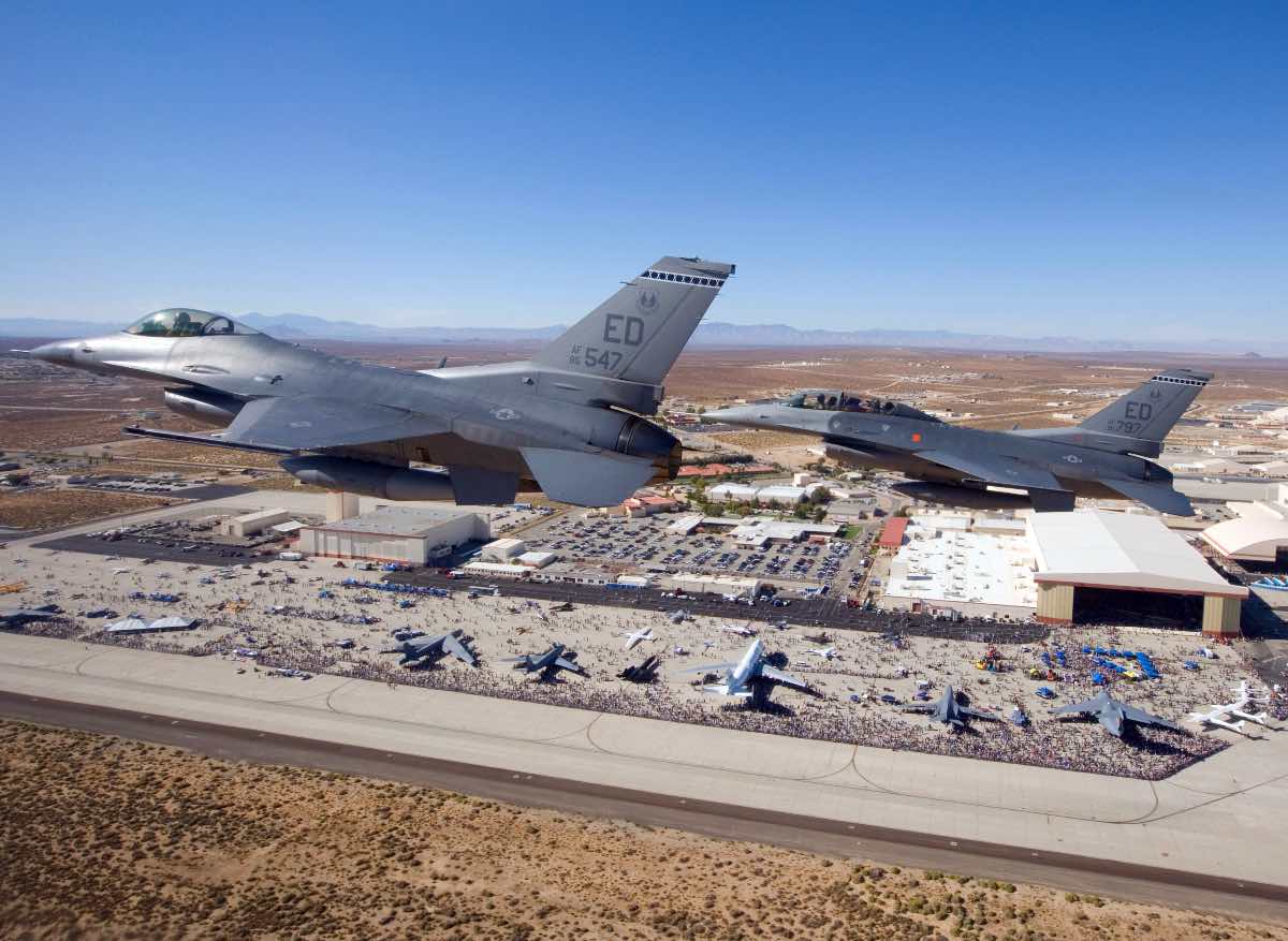 Fighters over Edwards AFB