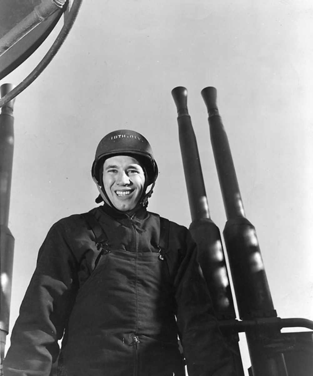 Bob Feller in the Navy, one of the most famous veterans