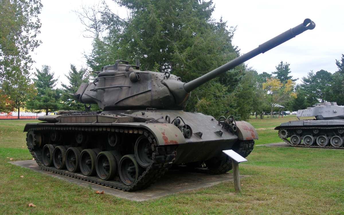 Patton M47 Medium Battle Tank on display at Fort Meade, Maryland.